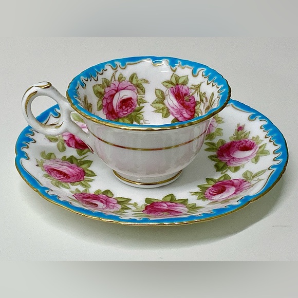 Vintage Royal Cauldon England for Burley Chicago Floral Demitasse Cup & Saucer - Picture 13 of 16